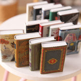 Maxbell 16 Pieces Miniatures Dollhouse Books for Sewing Room Dining Room Living Room