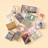 Maxbell 16 Pieces Miniatures Dollhouse Books for Sewing Room Dining Room Living Room