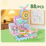 Maxbell DIY Puzzle Gear Building Toy Set for Ages 3+ Holiday Gifts Learning Activity