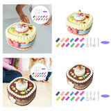 Maxbell Birthday Cake Set Interactive Toy with 12 Clays for Preschool Birthday Gifts Pink