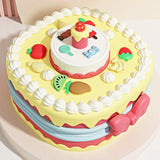 Maxbell Birthday Cake Set Interactive Toy with 12 Clays for Preschool Birthday Gifts Pink