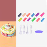 Maxbell Birthday Cake Set Interactive Toy with 12 Clays for Preschool Birthday Gifts Pink