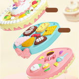 Maxbell Birthday Cake Set Interactive Toy with 12 Clays for Preschool Birthday Gifts Pink