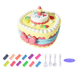Maxbell Birthday Cake Set Interactive Toy with 12 Clays for Preschool Birthday Gifts Pink