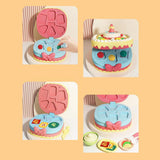 Maxbell Birthday Cake Set Interactive Toy with 12 Clays for Preschool Birthday Gifts Pink