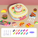 Maxbell Birthday Cake Set Interactive Toy with 12 Clays for Preschool Birthday Gifts Pink