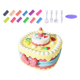 Maxbell Birthday Cake Set Interactive Toy with 12 Clays for Preschool Birthday Gifts Pink