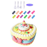Maxbell Birthday Cake Set Interactive Toy with 12 Clays for Preschool Birthday Gifts Pink