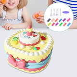 Maxbell Birthday Cake Set Interactive Toy with 12 Clays for Preschool Birthday Gifts Pink
