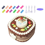 Maxbell Birthday Cake Set Interactive Toy with 12 Clays for Preschool Birthday Gifts Brown