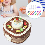 Maxbell Birthday Cake Set Interactive Toy with 12 Clays for Preschool Birthday Gifts Brown