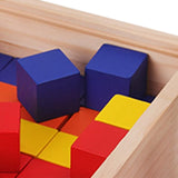 Maxbell Wooden Colors Cube Multicolor Wooden Blocks for Preschool Toddlers Boy Girls