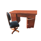 Maxbell Dollhouse Miniature Office Table and Chair Set for Kids Pretend Play Diorama