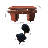 Maxbell Dollhouse Miniature Office Table and Chair Set for Kids Pretend Play Diorama