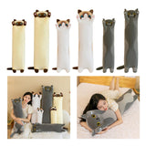 Maxbell Plush Kitty Cushion Lovely Birthday Present Durable Cat Stuffed Throw Pillow Beige 50cm