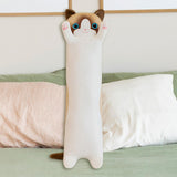 Maxbell Plush Kitty Cushion Lovely Birthday Present Durable Cat Stuffed Throw Pillow White 50cm