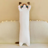 Maxbell Plush Kitty Cushion Lovely Birthday Present Durable Cat Stuffed Throw Pillow White 50cm