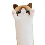 Maxbell Plush Kitty Cushion Lovely Birthday Present Durable Cat Stuffed Throw Pillow White 50cm