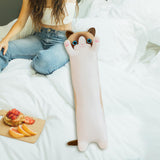 Maxbell Plush Kitty Cushion Lovely Birthday Present Durable Cat Stuffed Throw Pillow White 70cm