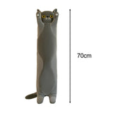 Maxbell Plush Kitty Cushion Lovely Birthday Present Durable Cat Stuffed Throw Pillow Gray 70cm