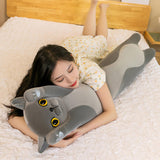 Maxbell Plush Kitty Cushion Lovely Birthday Present Durable Cat Stuffed Throw Pillow Gray 70cm