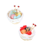 Maxbell 1/12 Dollhouse Woolen Yarn in Basket Miniature for Dollhouse Decor Ornaments blue