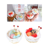 Maxbell 1/12 Dollhouse Woolen Yarn in Basket Miniature for Dollhouse Decor Ornaments blue