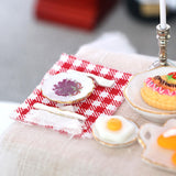 Maxbell 1/12 Scale Dollhouse Placemat Tableware Dining Table Mat DIY Scene Accessory