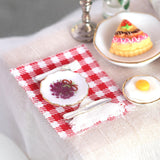 Maxbell 1/12 Scale Dollhouse Placemat Tableware Dining Table Mat DIY Scene Accessory