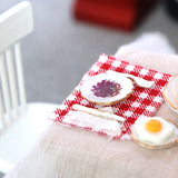 Maxbell 1/12 Scale Dollhouse Placemat Tableware Dining Table Mat DIY Scene Accessory
