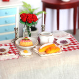 Maxbell 1/12 Scale Dollhouse Placemat Tableware Dining Table Mat DIY Scene Accessory