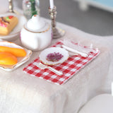 Maxbell 1/12 Scale Dollhouse Placemat Tableware Dining Table Mat DIY Scene Accessory