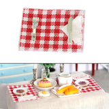 Maxbell 1/12 Scale Dollhouse Placemat Tableware Dining Table Mat DIY Scene Accessory