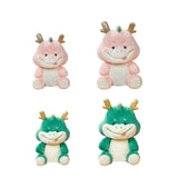 Maxbell 2024 New Year Stuffed Animal Doll Dragon Plush Toy for Bedroom Desktop Decor 25cm Pink
