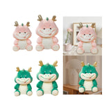 Maxbell 2024 New Year Stuffed Animal Doll Dragon Plush Toy for Bedroom Desktop Decor 25cm Pink