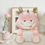 Maxbell 2024 New Year Stuffed Animal Doll Dragon Plush Toy for Bedroom Desktop Decor 35cm Pink