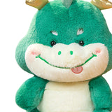 Maxbell 2024 New Year Stuffed Animal Doll Dragon Plush Toy for Bedroom Desktop Decor 25cm Green