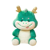 Maxbell 2024 New Year Stuffed Animal Doll Dragon Plush Toy for Bedroom Desktop Decor 25cm Green