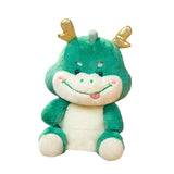 Maxbell 2024 New Year Stuffed Animal Doll Dragon Plush Toy for Bedroom Desktop Decor 35cm Green