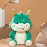 Maxbell 2024 New Year Stuffed Animal Doll Dragon Plush Toy for Bedroom Desktop Decor 35cm Green