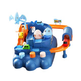 Maxbell Race Track Car Toy Rail Train Toy Vehicle Puzzle Car Track Playsets for Kids 4 Cars