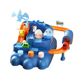 Maxbell Race Track Car Toy Rail Train Toy Vehicle Puzzle Car Track Playsets for Kids 4 Cars