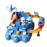 Maxbell Race Track Car Toy Rail Train Toy Vehicle Puzzle Car Track Playsets for Kids 6 Cars