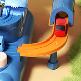 Maxbell Race Track Car Toy Rail Train Toy Vehicle Puzzle Car Track Playsets for Kids 6 Cars