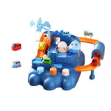 Maxbell Race Track Car Toy Rail Train Toy Vehicle Puzzle Car Track Playsets for Kids 6 Cars