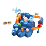 Maxbell Race Track Car Toy Rail Train Toy Vehicle Puzzle Car Track Playsets for Kids 6 Cars