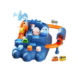 Maxbell Race Track Car Toy Rail Train Toy Vehicle Puzzle Car Track Playsets for Kids 6 Cars