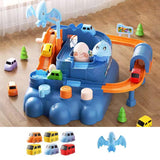 Maxbell Race Track Car Toy Rail Train Toy Vehicle Puzzle Car Track Playsets for Kids 6 Cars
