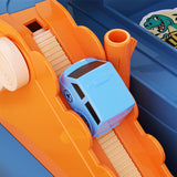 Maxbell Race Track Car Toy Rail Train Toy Vehicle Puzzle Car Track Playsets for Kids 8 Cars