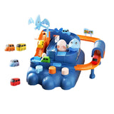 Maxbell Race Track Car Toy Rail Train Toy Vehicle Puzzle Car Track Playsets for Kids 8 Cars